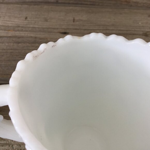 Westmoreland Bramble Maple Leaf Milk Glass Sugar and Creamer - Picture 8 of 10